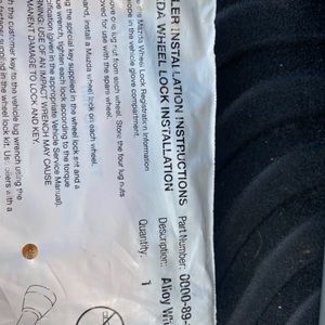 Mazda OEM wheel locks
